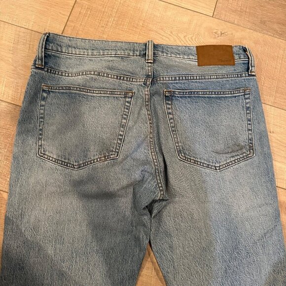 Madewell Mens Light Wash Straight-Leg Denim Jeans W33 L30 Slim Cotton Blend - Picture 9 of 9